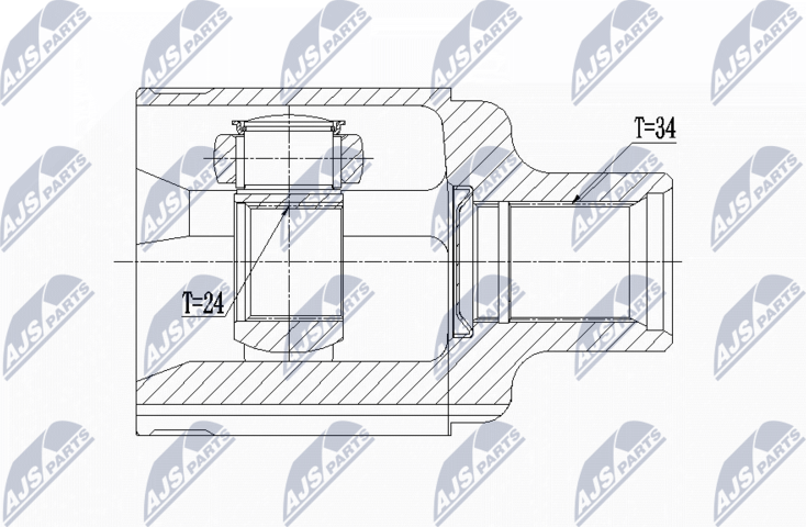 Шрус внутренний (граната) NTY. Артикул NPW-PL-062