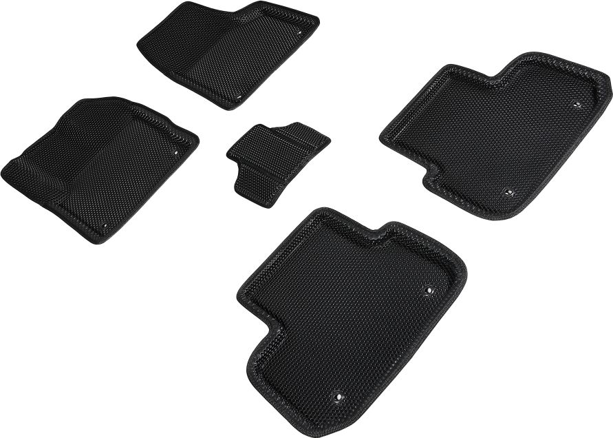 Коврики Seintex 3D EVA Соты для салона Land Rover Discovery Sport 2014-2019 ЧЕРНЫЕ. Артикул 95412