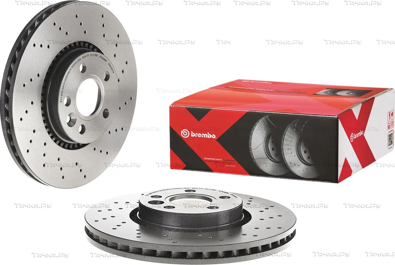 Тормозной диск Brembo XTRA LINE - Xtra передний для Volvo S80 II 2006-2016. Артикул 09.A426.1X