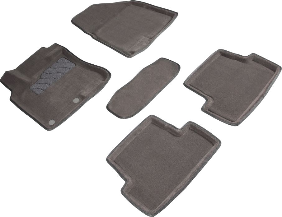 Коврики Seintex 3D ворсовые для салона Nissan Qashqai I 2007-2013 Серые. Артикул 71730