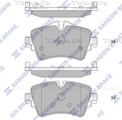 Тормозные колодки Sangsin Hi-Q передние для BMW 2 F22 2014-2026. Артикул SP4005