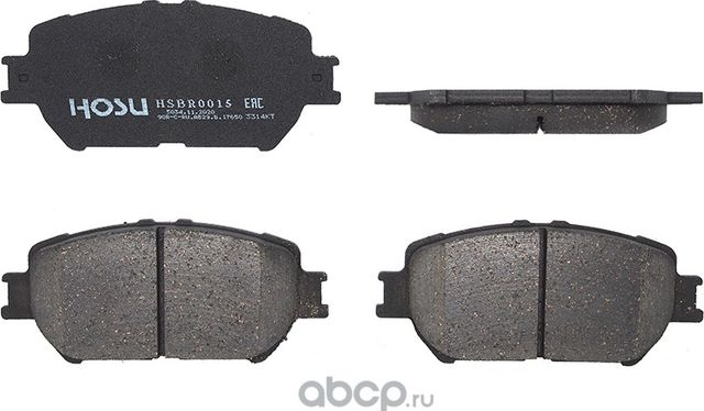 Колодки тормозные перед TOYOTA CAMRY 01-/WISH 03 (Hosu). Артикул HSBR0015