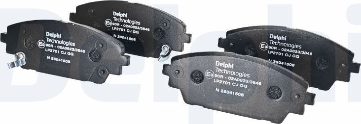 Тормозные колодки Delphi (Low-Metallic). Артикул LP2701