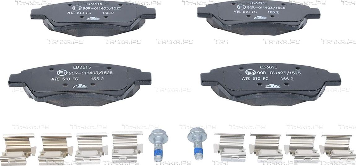 Тормозные колодки ATE Ceramic передние для Renault Grand Scenic II 2004-2005. Артикул 13.0470-3815.2