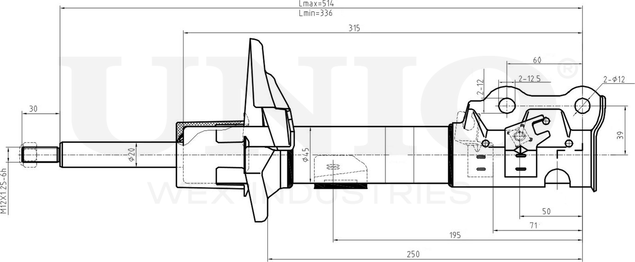 Амортизатор подвески (Unio). Артикул SAB-10232