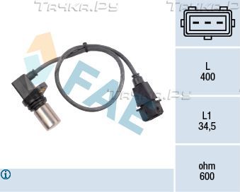 Датчик положения коленвала FAE для Lancia Dedra 1996-1999. Артикул 79072