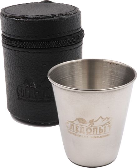 Набор стопок Следопыт 4х60 мл, в кожаной тубе. Артикул PF-CWS-P28SET