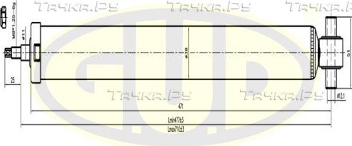 Амортизатор G.U.D. задний для Volvo S40 II 2004-2012. Артикул GSA343412