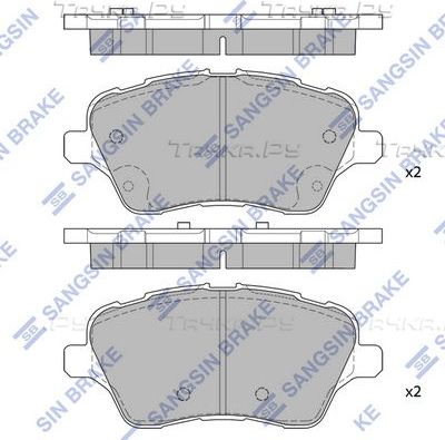 Тормозные колодки Sangsin Hi-Q передние для Ford Transit Courier I 2014-2026. Артикул SP1811