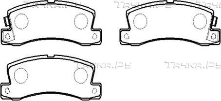 Тормозные колодки HSB задние для Toyota Harrier I (XU10) 1998-2003. Артикул HP5008