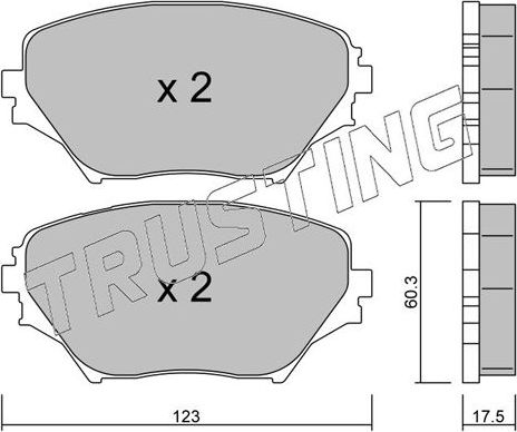 Тормозные колодки Trusting. Артикул 445.0