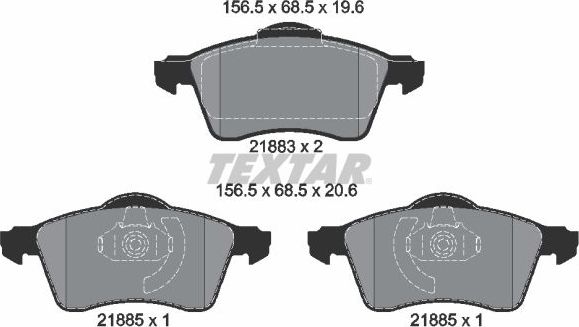 Тормозные колодки Textar Q+. Артикул 2188302