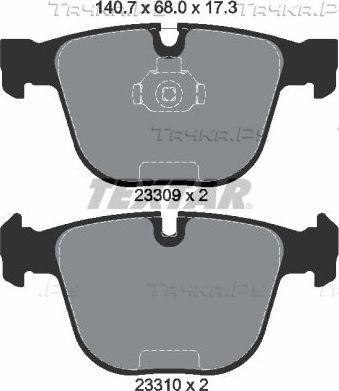 Тормозные колодки Textar. Артикул 2330902