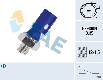 Датчик давления масла FAE для Smart Fortwo II (W451) 2009-2015. Артикул 12841