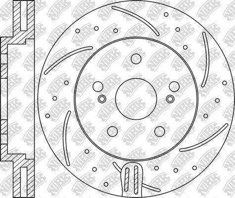 Тормозной диск NiBK передний для Lexus GS III 2005-2011. Артикул RN1536DSET