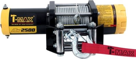 Лебёдка электрическая 12V T-MAX ATW PRO 2500lbs (Стальной трос). Артикул W0608