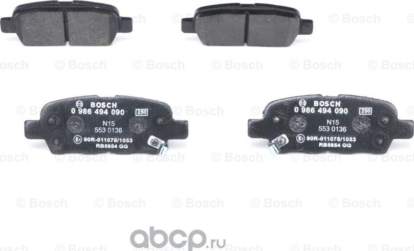 Колодки зад. NISSAN TEANA,X-TRAIL,MURANO 2002 = (Bosch). Артикул 986494090