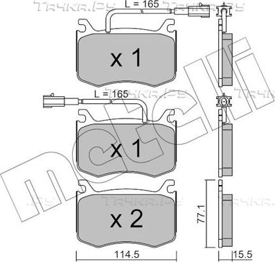 Тормозные колодки Metelli. Артикул 22-1099-0