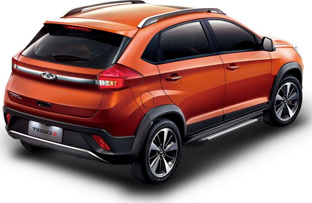Пороги алюминиевые Rival Bmw-Style круг для Chery Tiggo 2 2017-2020. Артикул D173AL.0904.1