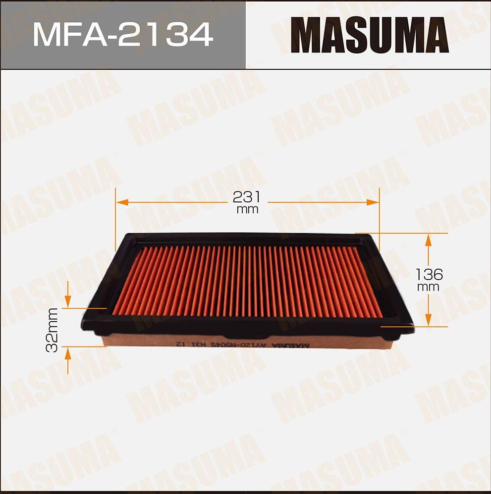 Воздушный фильтр Masuma. Артикул MFA-2134