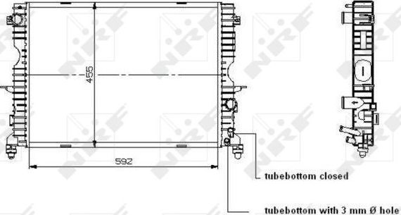 Радиатор охлаждения двигателя NRF EASY FIT для Land Rover Discovery II 1998-2004. Артикул 509729