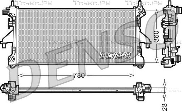 Радиатор охлаждения двигателя Denso. Артикул DRM45050
