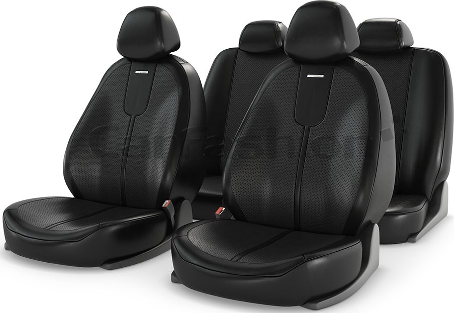 Чехлы универсальные CarFashion Gals на сидения авто, цвет Черный/Черный/Черный. Артикул 11061