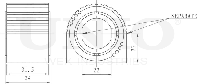 Втулка стабилизатора (Unio). Артикул RMP-10010