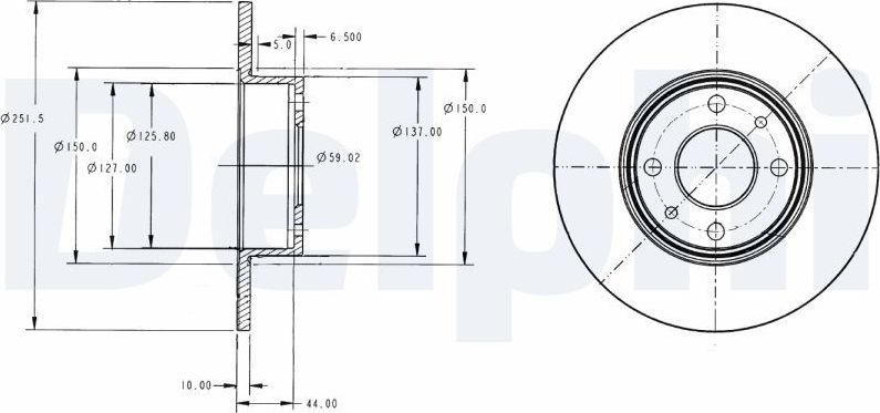 Тормозной диск Delphi. Артикул BG2322