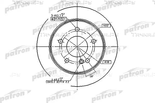 Тормозной диск Patron. Артикул PBD2653