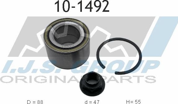 Ступичный подшипник (комплект) IJS Group Technology & Quality. Артикул 10-1492