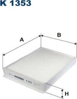 Салонный фильтр Filtron. Артикул K 1353