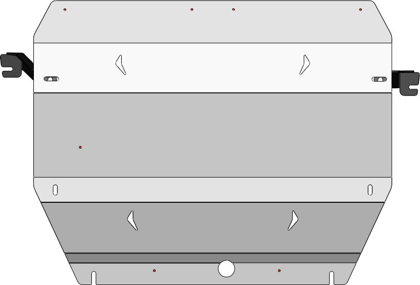 Защита алюминиевая АВС-Дизайн (4 мм) для картера, КПП Geely Emgrand II 2021-2026. Артикул 43.02ABC