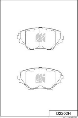 Тормозные колодки MK Kashiyama передние для Toyota Corona VI (T130) 1979-1981. Артикул D2202H