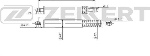 Амортизатор (упор) багажника Zekkert. Артикул GF-2577