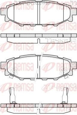 Тормозные колодки Remsa задние для Subaru Forester III 2008-2013. Артикул 1136.12