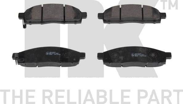 Тормозные колодки NK. Артикул 222271