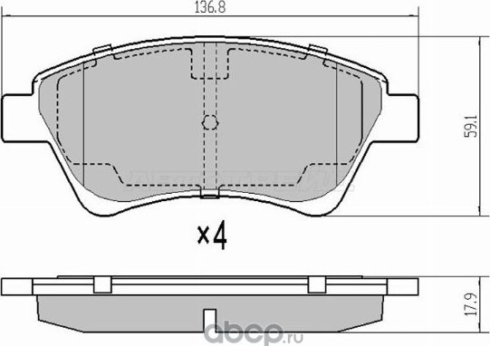 Колодки тормозные FR RENAULT MEGAN 03-09SCENIC 03 (SAT). Артикул ST7701209444