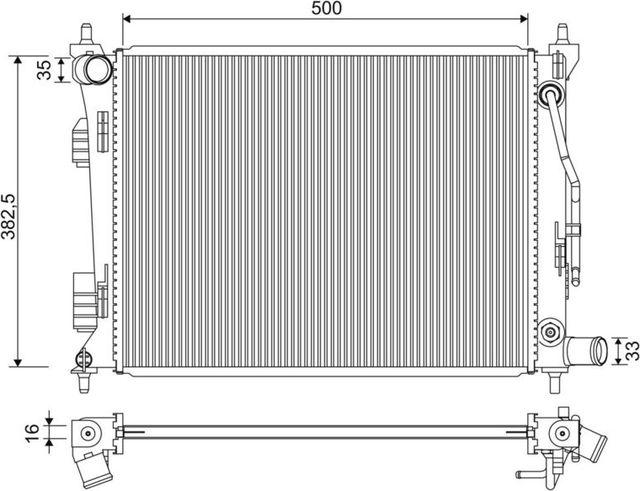 Радиатор охлаждения двигателя Valeo (алюминий). Артикул 701342