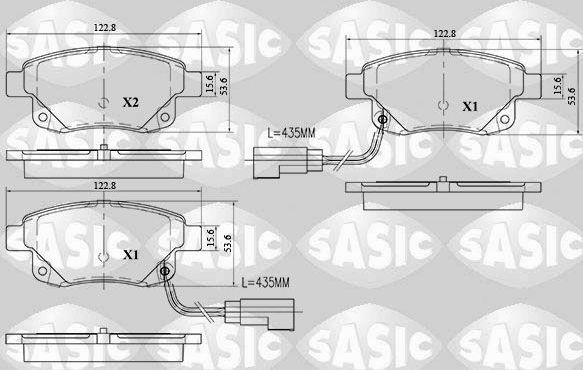 Тормозные колодки Sasic. Артикул 6216032