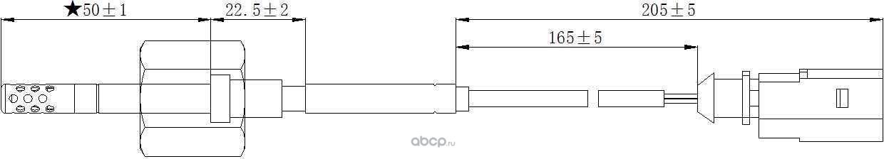 Датчик температуры выхлопных газов VW CRAFTER 30-35 2.5TDI (2006>)30-50 2.5TDI (2006>) (Magtechnic). Артикул mag0049og