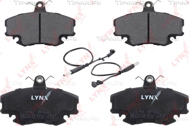 Тормозные колодки LYNXauto передние для Renault Logan I 2004-2015. Артикул BD-6301