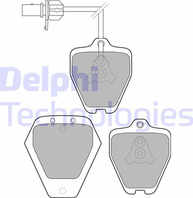Тормозные колодки Delphi (Low-Metallic). Артикул LP1760