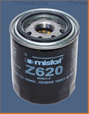 Масляный фильтр MISFAT для Hyundai Porter III 1993-2004. Артикул Z620