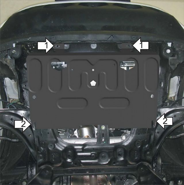 Защита АвтоСтандарт для картера и КПП Nissan Juke 2010-2026. Артикул 51409