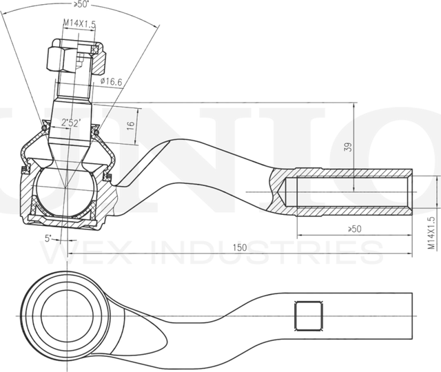 Наконечник рулевой тяги (Unio). Артикул SSP-10129
