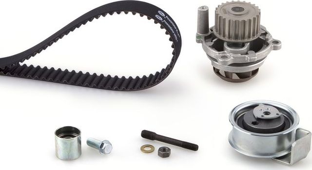 Помпа (водяной насос) с комплектом ремня ГРМ Gates PowerGrip® для Volkswagen Passat B5 2001-2005. Артикул KP35491XS-2