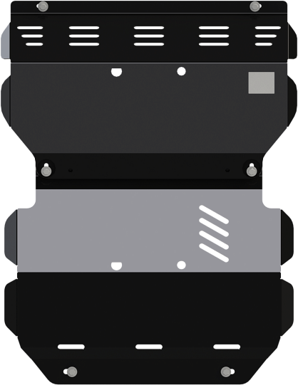 Защита Шериф усиленная (3 мм) для картера и радиатора Mitsubishi L200 Triton V 2015-2023. Артикул 2960