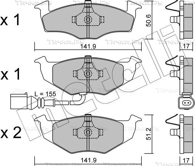 Тормозные колодки Metelli. Артикул 22-0206-3