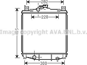 Радиатор охлаждения двигателя AVA. Артикул SZ2059